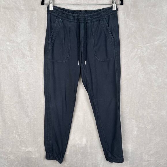 Athleta Pants Womens 0 Black Farallon Jogger Drawstring Pockets Stretch Comfort - Picture 1 of 14